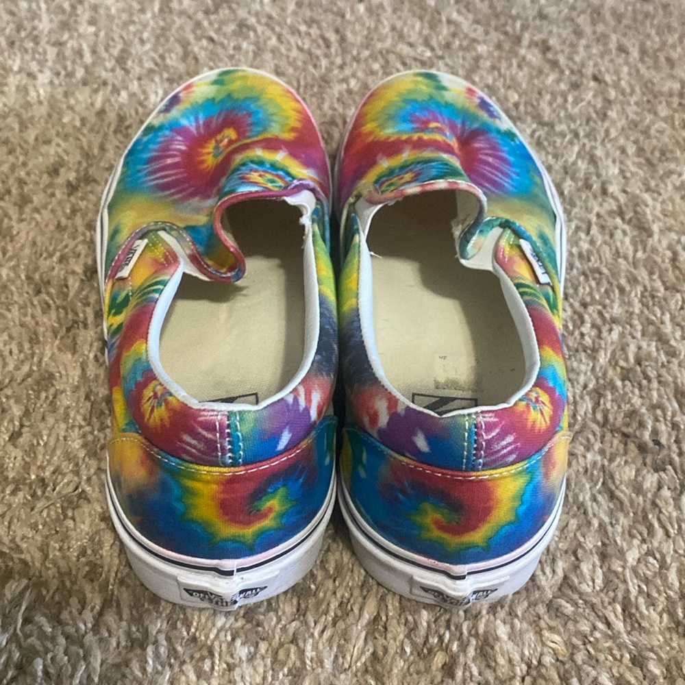 Vans Rainbow Tie-Dye Slides
